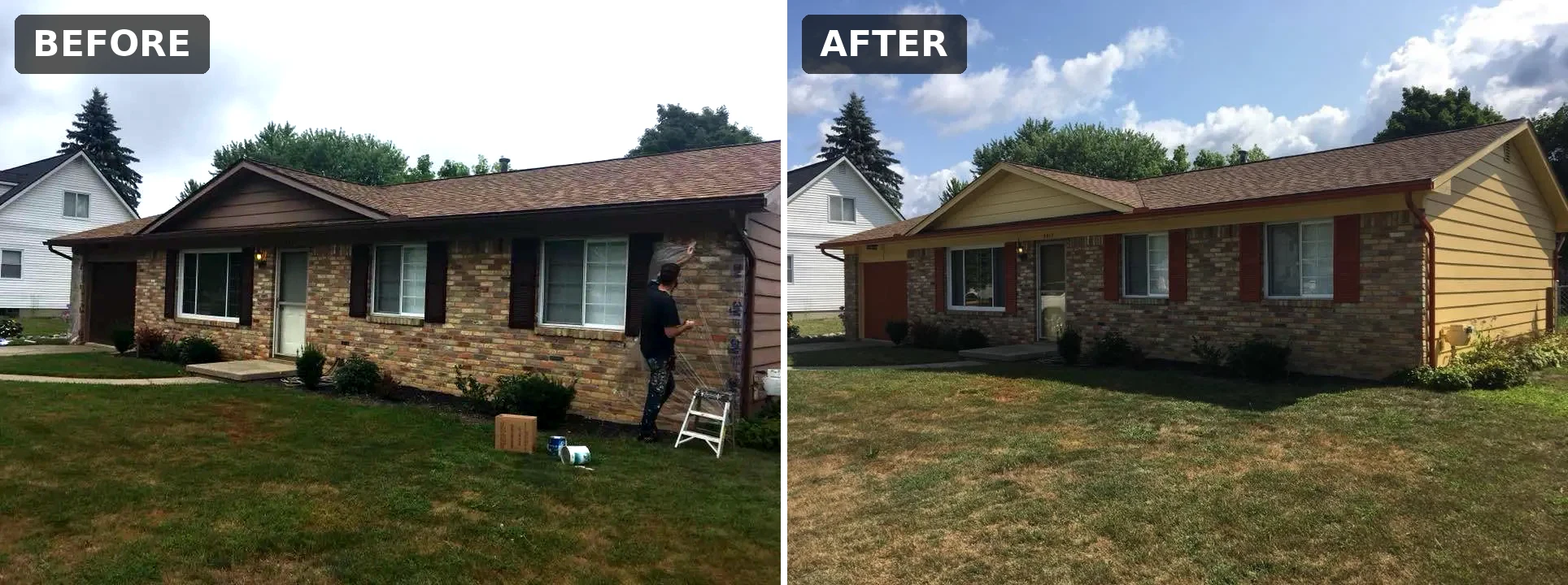 House painting before and after, Clermont FL