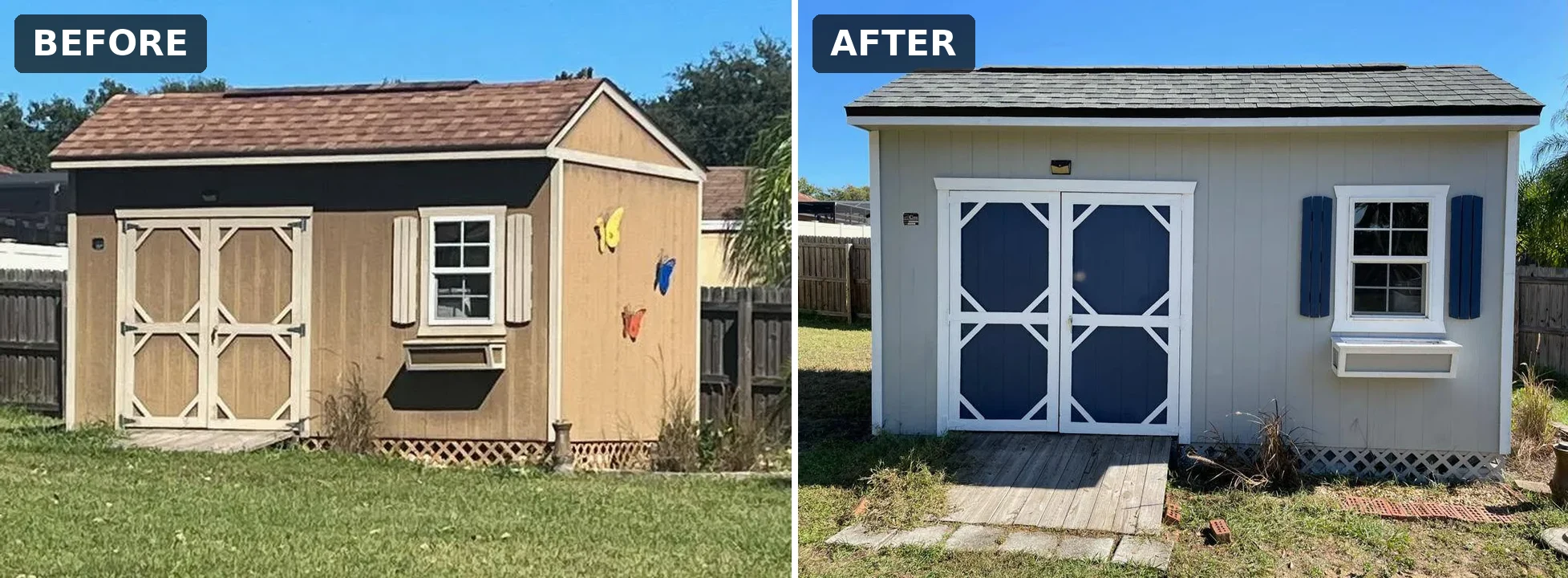 House painting before and after, Clermont FL